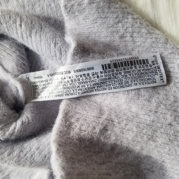 Zara Puffer Ballon Sleeve Knit soft Sweater Top Lilac Size Small - Picture 7 of 9